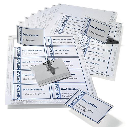 4005546800226 - DURABLE Namensschilder Namensschilder-Set Kombiklemme 9 cm x 54 cm Hartfolie Transparent 4005546800226 - DURABLE Namensschilder Namensschilder-Set Kombiklemme 9 cm x 54 cm Hartfolie Transparent