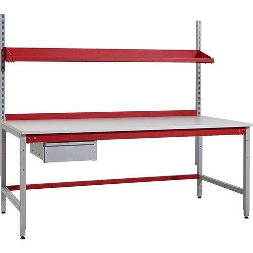 8719806016147 - Packtisch komplett PROFI mit Ablageboard Rückwand und Schublade HxBxT 780 x 2000 x 900 mm kaiserkraft