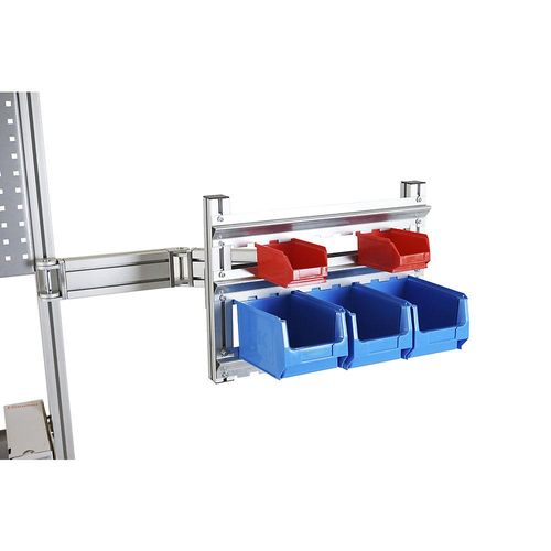 4054666024319 - eurokraft pro Schwenkarm mit Kasteneinhängeleisten für Sichtlagerkästen HxBxT 405 x 545 x 882 mm