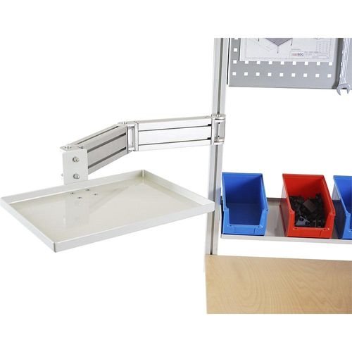 4054666024326 - Schwenkarm mit Ablage 90° Winkel HxBxT 119 x 416 x 1130 mm kaiserkraft