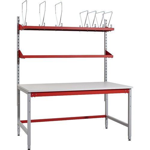 8719806016123 - Packtisch komplett BASIC mit Aufsatzholmen Karton-Magazinboard und Ablageboard HxBxT 780 x 1600 x 900 mm kaiserkraft