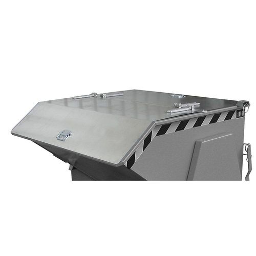 4061753069849 - eurokraft pro Klappdeckel verzinkt für Behälter-Inhalt 10 m³ zweiteilig