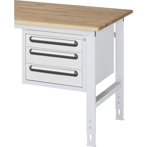 4040376911063 - Unterbau-Container mit 3 Schubladen BxHxT 480 x 395 x 600 mm lichtgrau 4040376911063 - Unterbau-Container mit 3 Schubladen BxHxT 480 x 395 x 600 mm lichtgrau