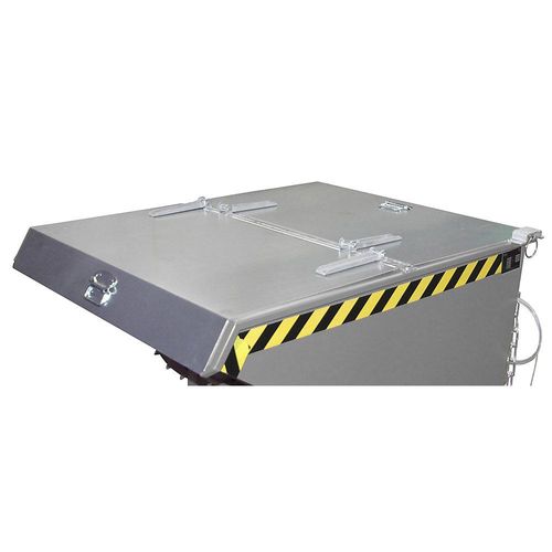 4061753070357 - eurokraft pro Klappdeckel für Kippbehälter mit Volumen 17 m³ verzinkt