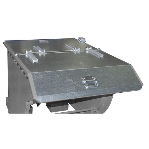 4061753070791 - eurokraft pro Klappdeckel zu Kippbehälter für 15 m³ Volumen verzinkt
