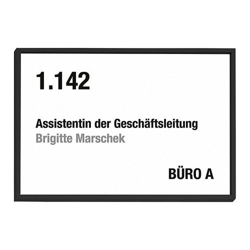 4060081702756 - MADRID Black Line™ Türschild DIN A5 quer BxH 2125 x 1505 mm schwarz kaiserkraft
