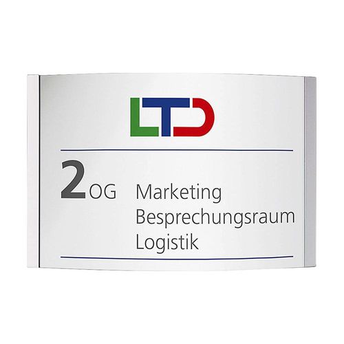 4060081702626 - ORLANDO™ Wegweiser DIN A4 quer HxB 210 x 320 mm silber kaiserkraft