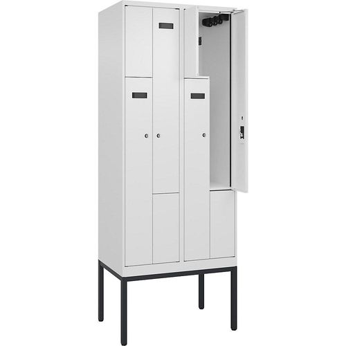 4068192997306 - Z-Spind Evolo PLUS 2 Abteile weiß B 800 mm 4 Fächer mit schmalen Füßen Zylinderschloss kaiserkraft 4068192997306 - Z-Spind Evolo PLUS 2 Abteile weiß B 800 mm 4 Fächer mit schmalen Füßen Zylinderschloss kaiserkraft