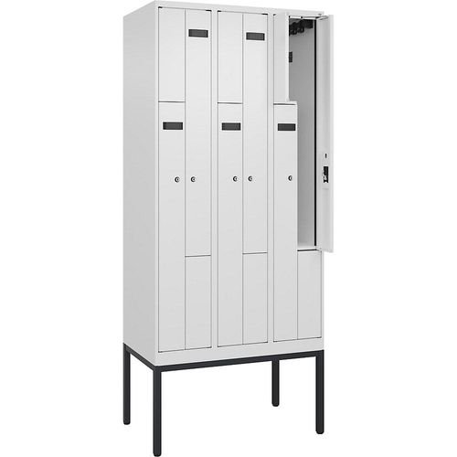 4068192996446 - Z-Spind Evolo PLUS 3 Abteile weiß B 900 mm 6 Fächer mit schmalen Füßen Zylinderschloss kaiserkraft 4068192996446 - Z-Spind Evolo PLUS 3 Abteile weiß B 900 mm 6 Fächer mit schmalen Füßen Zylinderschloss kaiserkraft