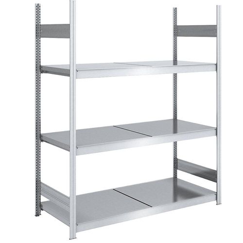 4250623703703 - Großfach-Steckregal mit Stahlböden Höhe 2000 mm Fachbodenbreite 1500 mm Fachbodentiefe 800 mm Grundregal hofe