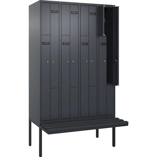 4068427102062 - Z-Spind Evolo PLUS Sitzbank 4 Abteile grau B 1200 mm Zylinderschloss mit auskragender Sitzbank Kunststoff kaiserkraft 4068427102062 - Z-Spind Evolo PLUS Sitzbank 4 Abteile grau B 1200 mm Zylinderschloss mit auskragender Sitzbank Kunststoff kaiserkraft