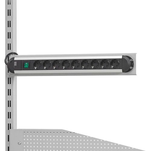 8719806016758 - Steckdosenleiste zur Befestigung an Aufsatzholmen 9fach-Stecker mit An- Aus-Schalter kaiserkraft