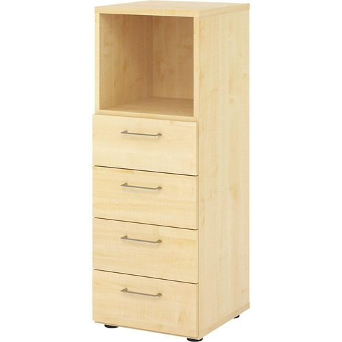 4032062308707 - Schubladenschrank Breno 4 Schübe 1 Fach Metallgriffe B 400 x T 420 x H 1100 mm Ahorn Ahorn 4032062308707 - Schubladenschrank Breno 4 Schübe 1 Fach Metallgriffe B 400 x T 420 x H 1100 mm Ahorn Ahorn