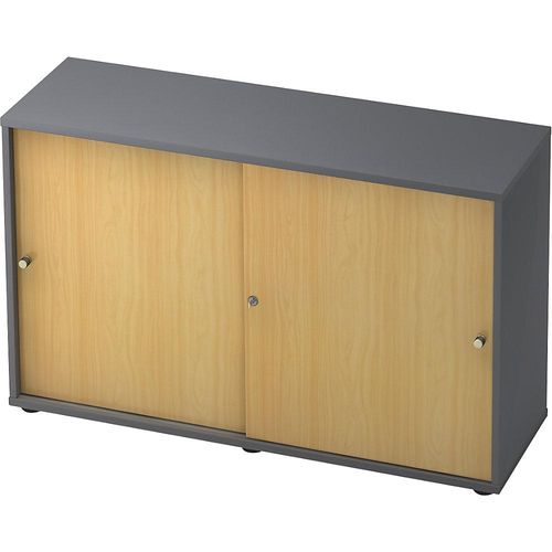 4032062160015 - eurokraft pro Schiebetürenschrank 1 Fachboden Mitteltrennwand graphit Buche 4032062160015 - eurokraft pro Schiebetürenschrank 1 Fachboden Mitteltrennwand graphit Buche