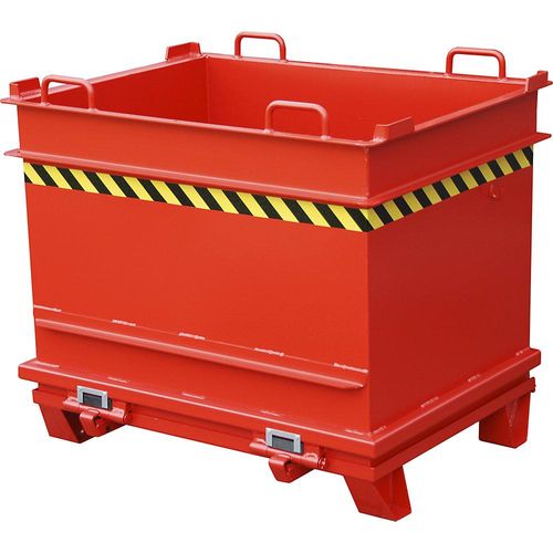 4052462043343 - eurokraft pro Klappbodenbehälter BC Volumen 1 m³ Traglast 2000 kg feuerrot