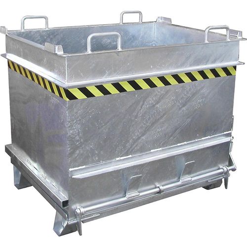 4052462043480 - eurokraft pro Baustoffcontainer BC mit Steinklammer-Entriegelung BxH 1310 x 1160 mm feuerverzinkt 4052462043480 - eurokraft pro Baustoffcontainer BC mit Steinklammer-Entriegelung BxH 1310 x 1160 mm feuerverzinkt