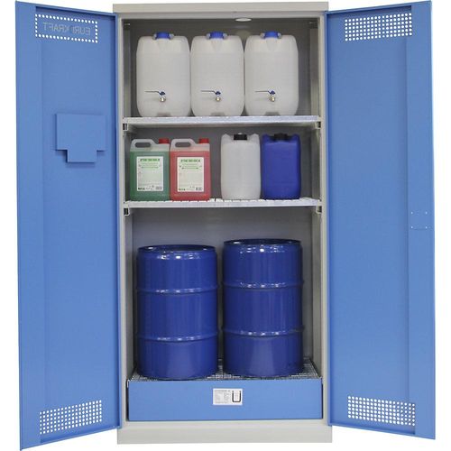4061753293077 - eurokraft pro Fass-Schrank HxBxT 1950 x 950 x 500 mm mit 2 Gitterrostböden 4061753293077 - eurokraft pro Fass-Schrank HxBxT 1950 x 950 x 500 mm mit 2 Gitterrostböden