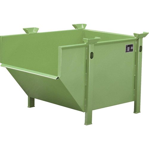 4052462042773 - eurokraft pro Stahlblechbehälter Volumen 05 m³ ohne klappbare Schüttklappe resedagrün