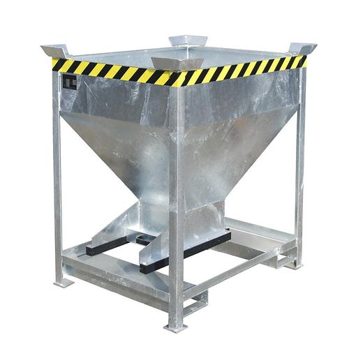 4052462014183 - eurokraft pro Silobehälter Trichterform stationär mit Einfahrtaschen Volumen 0375 m³ verzinkt