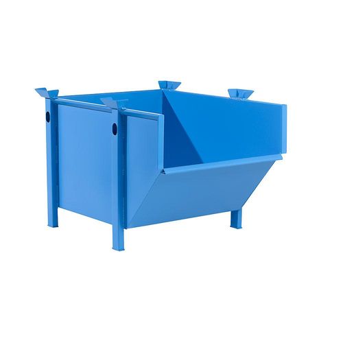 4052462029088 - eurokraft pro Stahlblechbehälter Volumen 05 m³ ohne klappbare Schüttklappe lichtblau