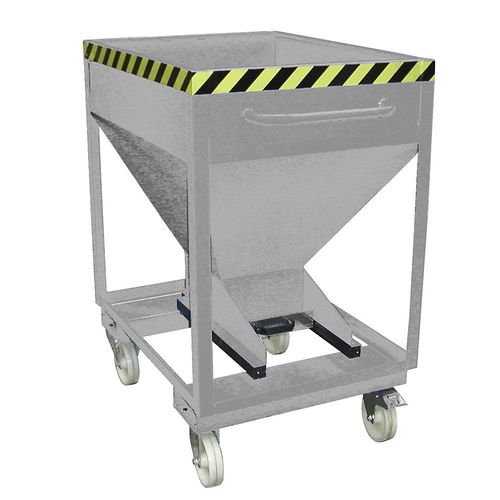 4052462014312 - eurokraft pro Silobehälter Trichterform fahrbar mit Einfahrtaschen Volumen 0375 m³ verzinkt