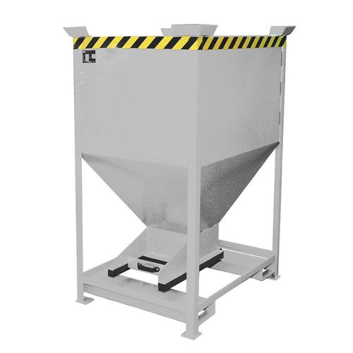 4052462014244 - eurokraft pro Silobehälter Trichterform stationär mit Einfahrtaschen Volumen 06 m³ verzinkt