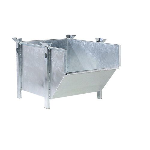 4052462029095 - eurokraft pro Stahlblechbehälter Volumen 05 m³ ohne klappbare Schüttklappe verzinkt 4052462029095 - eurokraft pro Stahlblechbehälter Volumen 05 m³ ohne klappbare Schüttklappe verzinkt