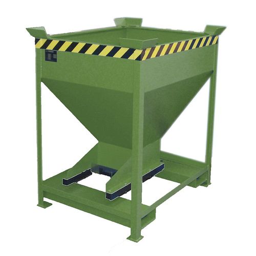 4052462014169 - eurokraft pro Silobehälter Trichterform stationär mit Einfahrtaschen Volumen 0375 m³ resedagrün
