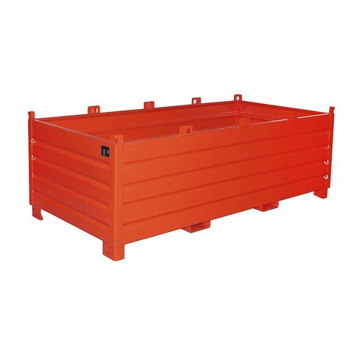 4052462028739 - Sammelbehälter-System SBS 2000 L 1200 x B 2400 x H 850 mm bis zu 3-fach stapelbar lackiert mit Transportwagen feuerrot RAL 3000 4052462028739 - Sammelbehälter-System SBS 2000 L 1200 x B 2400 x H 850 mm bis zu 3-fach stapelbar lackiert mit Transportwagen feuerrot RAL 3000