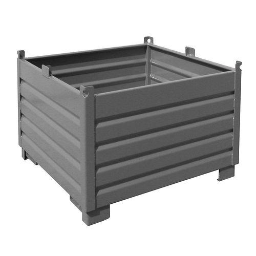 4052462028685 - Sammelbehälter-System SBS 1000 L 1200 x B 1200 x H 850 mm bis zu 3-fach stapelbar lackiert mit Transportwagen mausgrau RAL 7005 4052462028685 - Sammelbehälter-System SBS 1000 L 1200 x B 1200 x H 850 mm bis zu 3-fach stapelbar lackiert mit Transportwagen mausgrau RAL 7005