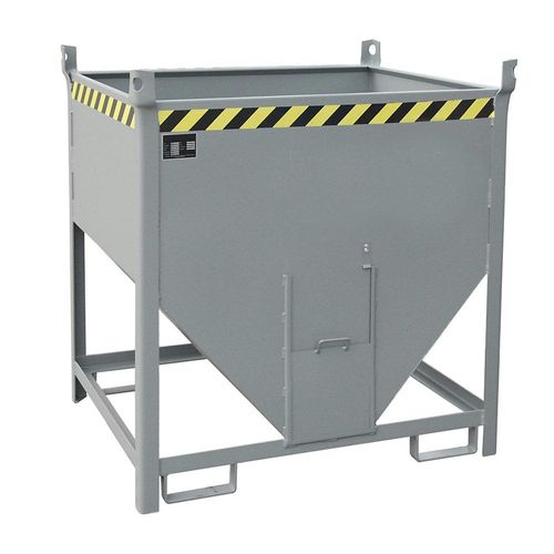 4052462014794 - Silobehälter SGS 75 mit Schieberverschluss L 1000 x B 1200 x H 1260 mm 075 m³ bis 1000 kg Stahl Stahlblech Mausgrau 4052462014794 - Silobehälter SGS 75 mit Schieberverschluss L 1000 x B 1200 x H 1260 mm 075 m³ bis 1000 kg Stahl Stahlblech Mausgrau