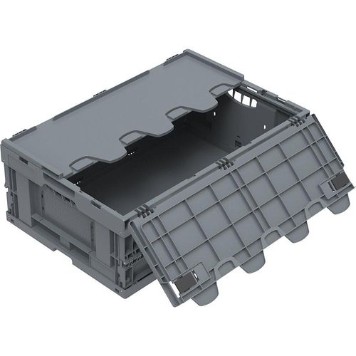 4250685166140 - Faltbox aus recyceltem Regenerat mit Deckel Volumen 41 l kaiserkraft 4250685166140 - Faltbox aus recyceltem Regenerat mit Deckel Volumen 41 l kaiserkraft