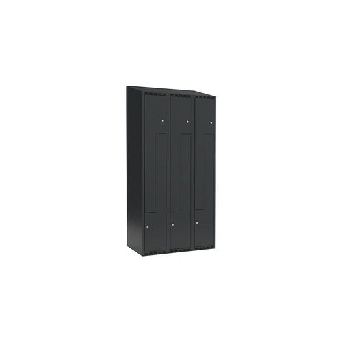 7042424670646 - Z-Spind Fydor 3 Abteile grau B 900 mm 3 Abteile schräge Dachform Zylinderschloss kaiserkraft 7042424670646 - Z-Spind Fydor 3 Abteile grau B 900 mm 3 Abteile schräge Dachform Zylinderschloss kaiserkraft