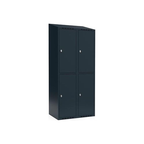 7042424834116 - Doppelstock-Spind Fydor 2 Abteile grau B 800 mm 2 Abteile schräge Dachform Vorhängeschloss kaiserkraft 7042424834116 - Doppelstock-Spind Fydor 2 Abteile grau B 800 mm 2 Abteile schräge Dachform Vorhängeschloss kaiserkraft