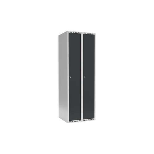 7042423057486 - Spind Fydor 2 Abteile lichtgrau grau B 600 mm 2 Abteile flache Dachform Zylinderschloss kaiserkraft 7042423057486 - Spind Fydor 2 Abteile lichtgrau grau B 600 mm 2 Abteile flache Dachform Zylinderschloss kaiserkraft