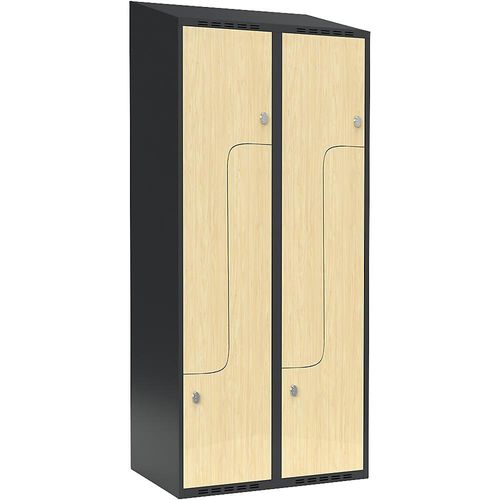 7042424831276 - Z-Spind Fydor 2 Abteile grau Birke B 800 mm 2 Abteile schräge Dachform Vorhängeschloss kaiserkraft 7042424831276 - Z-Spind Fydor 2 Abteile grau Birke B 800 mm 2 Abteile schräge Dachform Vorhängeschloss kaiserkraft