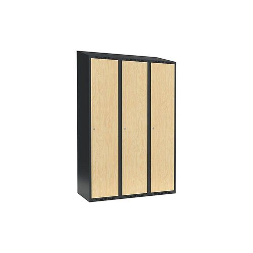 7042424846416 - Spind Fydor 3 Abteile grau   Birke B 1200 mm 3 Abteile schräge Dachform Zylinderschloss kaiserkraft 7042424846416 - Spind Fydor 3 Abteile grau   Birke B 1200 mm 3 Abteile schräge Dachform Zylinderschloss kaiserkraft