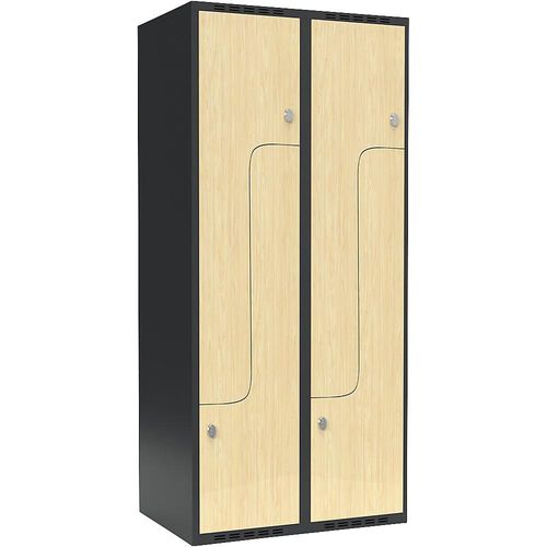 7042423957380 - Z-Spind Fydor 2 Abteile grau Birke B 800 mm 2 Abteile flache Dachform Vorhängeschloss kaiserkraft 7042423957380 - Z-Spind Fydor 2 Abteile grau Birke B 800 mm 2 Abteile flache Dachform Vorhängeschloss kaiserkraft