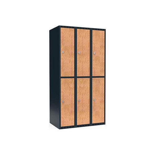 7042424804478 - Doppelstock-Spind Fydor 3 Abteile grau Eiche B 900 mm 3 Abteile flache Dachform Vorhängeschloss kaiserkraft 7042424804478 - Doppelstock-Spind Fydor 3 Abteile grau Eiche B 900 mm 3 Abteile flache Dachform Vorhängeschloss kaiserkraft