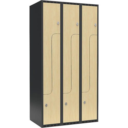 7042424603125 - Z-Spind Fydor 3 Abteile grau Birke B 900 mm 3 Abteile flache Dachform Vorhängeschloss kaiserkraft 7042424603125 - Z-Spind Fydor 3 Abteile grau Birke B 900 mm 3 Abteile flache Dachform Vorhängeschloss kaiserkraft