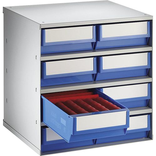 4009292808529 - Schubladenmagazin Gehäuse-Traglast 75 kg HxBxT 395 x 376 x 300 mm 8 Schubladen Schubladen blau kaiserkraft 4009292808529 - Schubladenmagazin Gehäuse-Traglast 75 kg HxBxT 395 x 376 x 300 mm 8 Schubladen Schubladen blau kaiserkraft