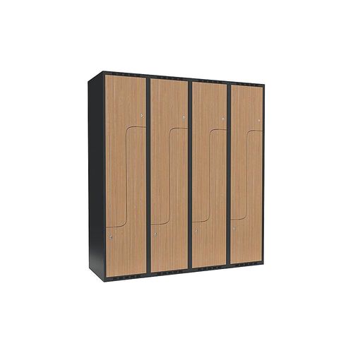 7042424722093 - Z-Spind Fydor 4 Abteile grau Eiche B 1200 mm 4 Abteile flache Dachform Zylinderschloss kaiserkraft 7042424722093 - Z-Spind Fydor 4 Abteile grau Eiche B 1200 mm 4 Abteile flache Dachform Zylinderschloss kaiserkraft