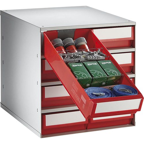 4009292808932 - Schubladenmagazin Gehäuse-Traglast 75 kg HxBxT 395 x 376 x 400 mm 8 Schubladen Schubladen rot kaiserkraft 4009292808932 - Schubladenmagazin Gehäuse-Traglast 75 kg HxBxT 395 x 376 x 400 mm 8 Schubladen Schubladen rot kaiserkraft
