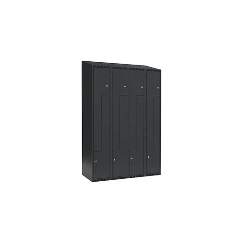 7042424670998 - Z-Spind Fydor 4 Abteile grau B 1200 mm 4 Abteile schräge Dachform Vorhängeschloss kaiserkraft 7042424670998 - Z-Spind Fydor 4 Abteile grau B 1200 mm 4 Abteile schräge Dachform Vorhängeschloss kaiserkraft