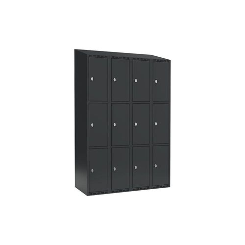 7042424860719 - 3er-Schließfachschrank Fydor 4 Abteile grau B 1200 mm 4 Abteile schräge Dachform Vorhängeschloss kaiserkraft 7042424860719 - 3er-Schließfachschrank Fydor 4 Abteile grau B 1200 mm 4 Abteile schräge Dachform Vorhängeschloss kaiserkraft