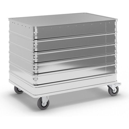 4260257922517 - Alu-Kastenwagen glatte Oberfläche LxBxH 1030x670x835 mm Deckel