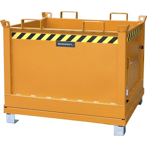 4061753120762 - eurokraft pro Klappbodenbehälter Volumen 075 m³ gelborange RAL 2000