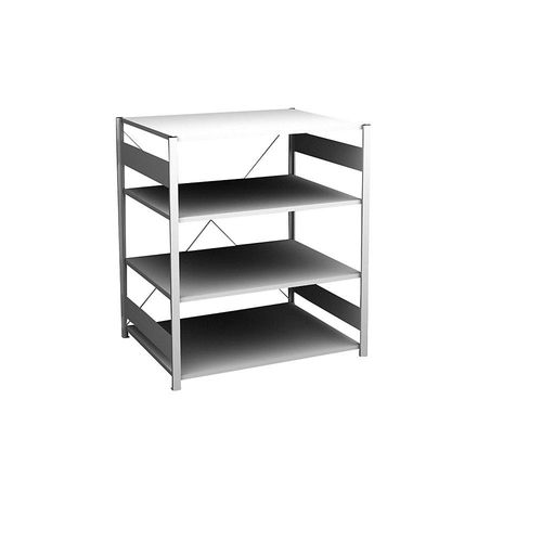 4250623775175 - Sideboard-Steckregal lichtgrau Höhe 1200 mm 4 Böden Grundregal Bodentiefe 800 mm Fachlast 130 kg hofe