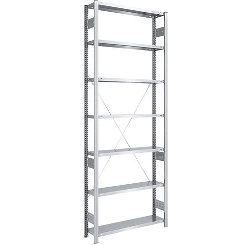 4061753024251 - eurokraft pro Lager-Steckregal verzinkt Bauart mittelschwer Regalhöhe 3000 mm Grundregal Breite x Tiefe 1000 x 300 mm 4061753024251 - eurokraft pro Lager-Steckregal verzinkt Bauart mittelschwer Regalhöhe 3000 mm Grundregal Breite x Tiefe 1000 x 300 mm