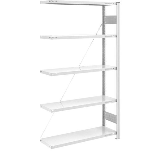 4061753024626 - eurokraft pro Lager-Steckregal RAL 7035 Bauart leicht Regalhöhe 2000 mm Anbauregal Breite x Tiefe 1000 x 400 mm